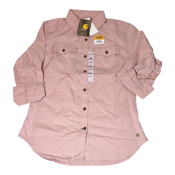 Carhartt 103600 P00 Women's Rugged Flex Long Sleeve Button Down Small (4/6) - Picture 1 of 2